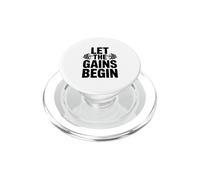 Deje Que Las Ganancias comiencen el Gimnasio Cita de motivación Fitness PopSockets PopGrip para MagSafe