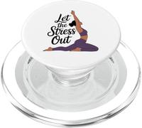 Deje Salir El Estrés Meditación De Yoga Enthsuiast PopSockets PopGrip para MagSafe