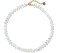 DEJIN Collares coloridos con cuentas de piedras preciosas para mujer, collar de hilo hecho a mano con piedra natural arcoíris, Piedra