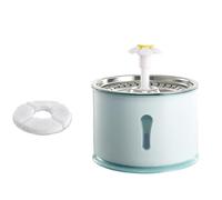 DEJIN Dispensador de agua potable de 2,4 L para gatos y mascotas, filtros de carbón activado, alimentador automático LED, interfaz USB