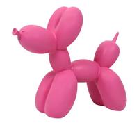 DEJIN Estatua De Perro con Globo - Escultura De Resina Colorida, Decoración Abstracta for Sala De Estar Y Oficina, Regalo Artístico Brillante(Deep Pink)