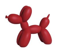 DEJIN Estatua De Perro con Globo - Escultura De Resina Colorida, Decoración Abstracta for Sala De Estar Y Oficina, Regalo Artístico Brillante(Red)