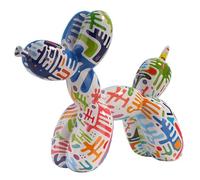 DEJIN Estatua De Perro con Globo - Escultura De Resina Colorida, Decoración Abstracta for Sala De Estar Y Oficina, Regalo Artístico Brillante(Watercolor)