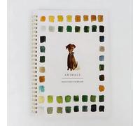 DEJIN Juego de libros de acuarela, libro de trabajo de acuarela, juego de libros de trabajo de pintura de acuarela de 12 colores con pincel, kit de pintura de exploración creativa, regalo de arte y