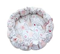 DEJIN Nido creativo suave y cálido con cordón, cojín ajustable de doble uso para gatos y cachorros, café, 45 cm