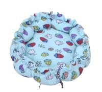 DEJIN Nido creativo suave y cálido con cordón, cojín ajustable de doble uso para gatos y cachorros, conejo azul, 45 cm