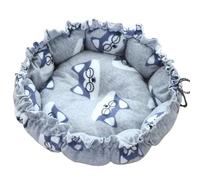 DEJIN Nido creativo suave y cálido con cordón, cojín ajustable de doble uso para gatos y cachorros, perro gris, 55 cm