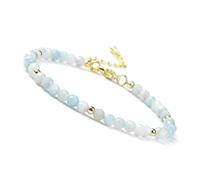 DEJIN Pulseras de cuentas de piedras preciosas naturales de 4 mm de amatista, granate arcoíris, fluorita, cornalina, apatita, espinela negra, regalo para mujer, Piedra