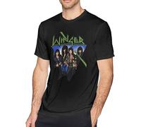 Dejina Winger Band T Shirt Men's Cotton T Shirt Fashion O Neck Short Sleeve Tees Black(Small)
