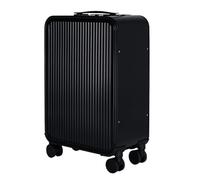 DEJJYYYZ Maleta Aluminio de Gama Alta de la Durabilidad 20" 24" Bolso del Equipaje de la Carretilla del Negocio de la Maleta del avión de la Pulgada en la Rueda (Color : Nero, Size : 20inch)