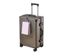 DEJJYYYZ Maleta Equipaje Marco de Aluminio Multifuncional Maleta con Ruedas de Gran Capacidad Caja de embarque Maleta rodante (Color : Gray, Size : 24inch)