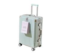 DEJJYYYZ Maleta Equipaje Marco de Aluminio Multifuncional Maleta con Ruedas de Gran Capacidad Caja de embarque Maleta rodante (Color : Light Green, Size : 24inch)
