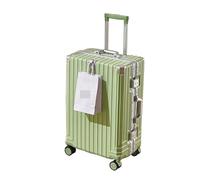 DEJJYYYZ Maleta Equipaje Marco de Aluminio Multifuncional Maleta con Ruedas de Gran Capacidad Caja de embarque Maleta rodante (Color : Black, Size : 28")