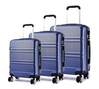 DEJJYYYZ Maleta Juego de Equipaje de 3 uds con Rueda giratoria, Cubierta de Carrito Informal, Maleta ABS de 20/24/28 Pulgadas (Color : Blue)