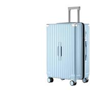 DEJJYYYZ Maleta Maleta de Viaje con Marco de Aluminio, Equipaje con Rueda Universal silenciosa, Estuche de Negocios con contraseña, multifunción (Color : Glacier Blue Extende, Size : 22-Inch)