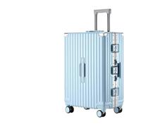 DEJJYYYZ Maleta Maleta de Viaje con Marco de Aluminio, Equipaje con Rueda Universal silenciosa, Estuche de Negocios con contraseña, multifunción (Color : Glacier Blue Aluminu, Size : 24 Inch)