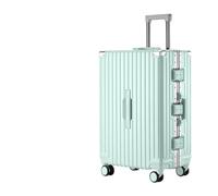 DEJJYYYZ Maleta Maleta de Viaje con Marco de Aluminio, Equipaje con Rueda Universal silenciosa, Estuche de Negocios con contraseña, multifunción (Color : Mint Green Aluminum, Size : 22-Inch)
