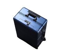 DEJJYYYZ Maleta Maleta de Viaje de Aluminio de embarque Frontal con Ruedas Equipaje Ligero con Ruedas de Cabina de 20 Pulgadas (Color : Blue Open Style Thic, Size : 24 Inches)