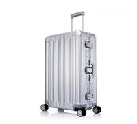 DEJJYYYZ Maleta Maleta Llena de magnesio y Metal Puro de aleación de Aluminio, Cubierta con Ruedas de 20/26/29 Pulgadas, Equipaje de embarque, Viaje (Color : Siver, Size : 26inch)