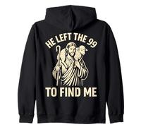 Dejó el 99 para encontrarme Christian Jesus Lost Sheep Parábola Sudadera con Capucha