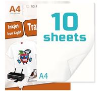 Dekaim 20 hojas de papel de transferencia de calor A4 para camisetas oscuras, papel de transferencia de calor para camisetas negras, vinilo imprimible, transferencias de hierro para impresora de