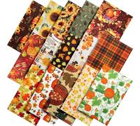 Dekaim 70 piezas de tela de patchwork, 25,25 cm, tela impresa, parche cuadrado impreso de algodón, utilizado para manualidades (combinación de tela de Acción de Gracias)