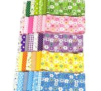 Dekaim Jelly Roll - Tiras de tela para acolchar, 35 piezas de retazos de tela para costura, manualidades