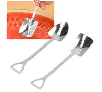 Dekaim Sugar Spoon - Ganchos de pared de piel sintética, 12 unidades, 5 kg, amplia aplicación, correa para colgar en la pared para dormitorio, cocina, color negro + cucharas de pala, 2 piezas, acero