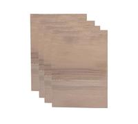 Dekaim Tablero para manualidades, 4 PAQUETES de madera contrachapada natural cortada con láser, formato A4, superficie con veta natural de montaña, corte CNC, manualidades DIY (nogal negro)