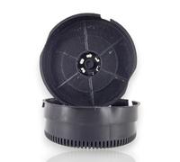 DEKAROX 2 filtros de carbón activo tipo 58 142 mm de diámetro para Whirlpool Bauknecht 484000008782 Ikea Nyttig FIL 220 Elica CFC0038000 - Juego de 2 filtros de repuesto para campana extractora