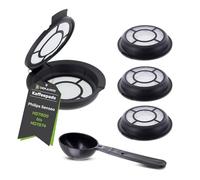 DEKAROX 4 cápsulas de café con filtro permanente rellenable para Melitta 180424 con cuchara de café en polvo para todas las cafeteras Senseo de HD7800 a HD7874