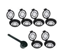 DEKAROX 6 cápsulas de café con filtro permanente rellenable para Melitta 180424 con cuchara de café en polvo para todas las cafeteras Senseo de HD7800 a HD7874
