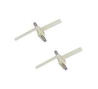 DEKAROX Juego de 2 palas para cortadora de cocina Bosch Siemens 00091027 para robot de cocina MUM ProfiMixx, 166 x 79 x 31 mm, plástico, color blanco, incluye en MUZ4DS2 MUZ4DS3 MUZ8DS1 MUZ8MP1