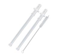 DEKAROX Juego de 2 tubos de succión de leche para cafeteras DeLonghi 5313246091 (incluye cepillo de limpieza de 17 cm) para cafeteras ECAM PrimaDonna Dinamica