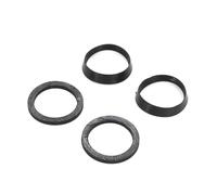 DEKAROX Juego de juntas compuesto de 2 juntas de goma + 2 juntas de PVC para el baño de olores y sifón de lavabo de 1 1/4 pulgadas