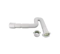 DEKAROX Sifón flexible tubo de desagüe 1 1/2 x 40/50 mm de diámetro 39 - 85 cm extensible con reductor de 1 1/4 pulgadas para lavabo, desagüe fregadero de cocina