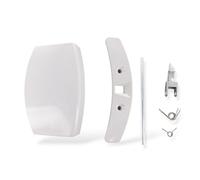 Dekarox Tirador de puerta con nariz de bloqueo para AEG Electrolux Zanussi 405508700/3 4055087003 100 x 60 x 25 mm, plástico, color blanco para lavadoras y secadoras como AEG Lavamat