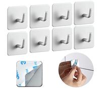 DEKAZIA® ganchos adhesivos para pared blanco colgadores pared adhesivos gancho pared colgador toalla baño adhesivo percha pared perchero pared perchas de pared cuelga toallas baño colgador