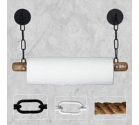 DEKAZIA® Organizador Cocina Madera portarollos Cocina Negro Accesorios Cocina portarrollos Cocina Porta Rollos de Papel Cocina Soporte Papel Cocina Soporte Rollo Papel Cocina organizadores de Cocina