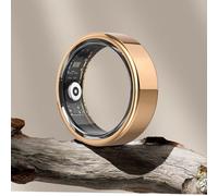 DEKELIFE 2024 Anillo Inteligente Hombre Mujer, Smart Ring con Pulsometro, SpO2, Monitor de Sueño, 100+ Modos Deportivos Anillo de Fitness, Podómetro, Calorías IP68 iOS Android, Tamaño 9, Oro