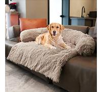 Dekeyoo Cama para perro para cachorros o perros pequeños con cuello suave, funda protectora universal para muebles de mascotas, funda de sofá para perros y gatos, lavable a máquina, color caqui,