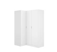 Dekit Armario de Rincón ESSEN Blanco - 3 Puertas - 184cm X 91cm X 133cm - Solución de Almacenamiento