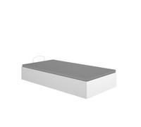 DEKIT Canapé Abatible Nest 90x190 cm Blanco | Gran Capacidad de Almacenaje | Tapa Transpirable 3D y 4 valvulas de aireación| Pistones Hidráulicos | Reforzado