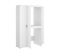 DEKIT - Conjunto DE Armario con 1 Puerta Y Mueble Alto para Lavadora Y Secadora con ALMACENAJE 190x141,3x62cm