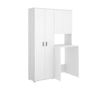 DEKIT - Conjunto DE Armario con 2 Puertas Y Mueble para Lavadora con ALTILLO 190x124,3x62cm