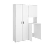 DEKIT - Conjunto DE Armario ESCOBERO Y Mueble para Lavadora con ALTILLO 190x141,3x62cm