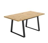 DEKIT GRUPO RIMOBEL Aran Mesa de Comedor Extensible, Melamina, Nordic, 76x120-160x90 cm