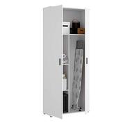 DEKIT GRUPO RIMOBEL Armario Multiusos 2 Puertas escobero, Madera de ingeniería, Blanco, 78x190x35cm