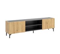 DEKIT GRUPO RIMOBEL Astral Mueble de TV bajo, Melamina, Grafito y Nordic, 45x161x35 cm