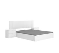 DEKIT Grupo RIMOBEL - Cabezal Cama len con 2 MESITAS Y CANAPÉ Nest Recto 150CM - 96x251x197cm